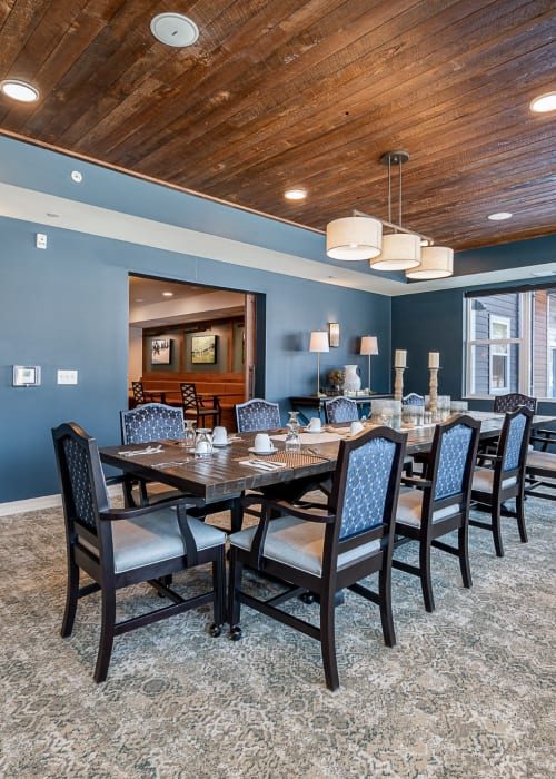 Spacious private dining room at The Pillars of Hermantown in Hermantown, Minnesota