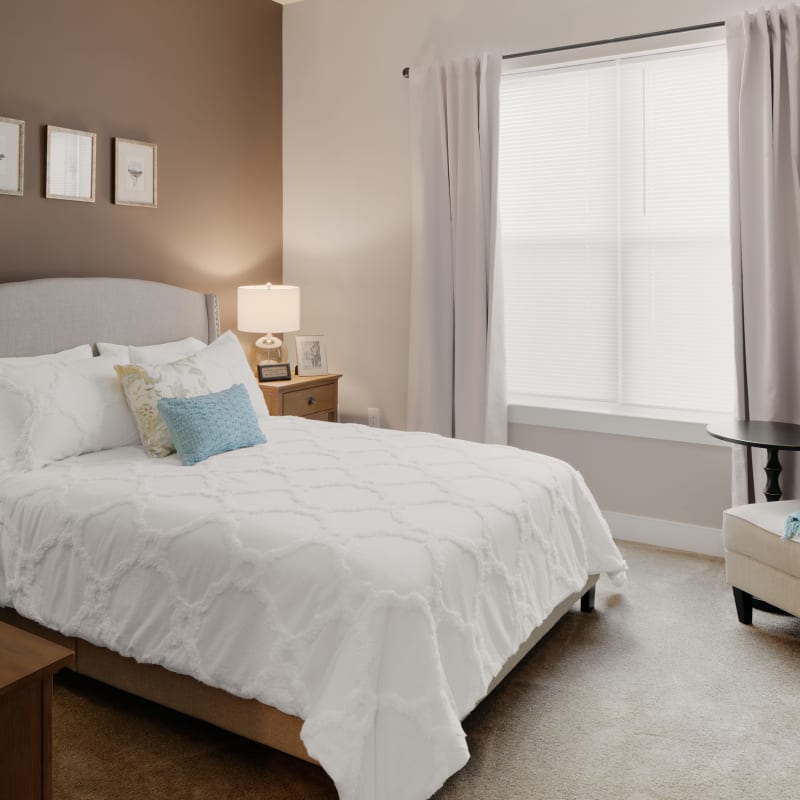 Model bedroom at Acclaim at Belmont Bay, Woodbridge, Virginia