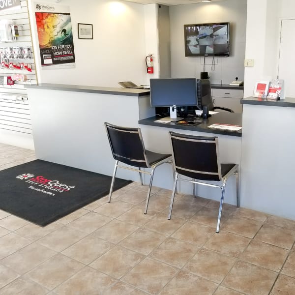 Leasing office at StorQuest Economy Self Storage in Houston, Texas