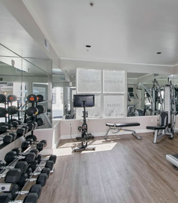 Fitness studio at Villa Montanaro in Pleasant Hill, California