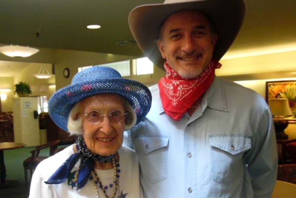 Cowboy Themed Party at tHilltop Commons Senior Living in Grass Valley, California