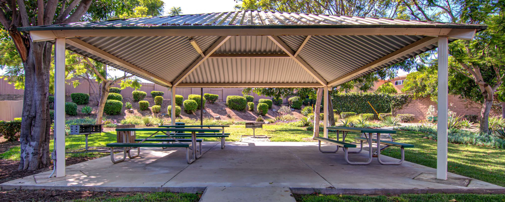 A gazebo at Admiral Hartman in San Diego, California