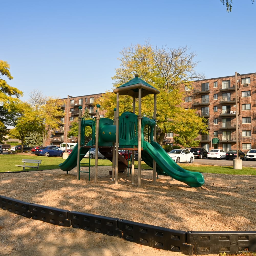 Onsite playground at Mandalane Apartments in Wheeling, Illinois