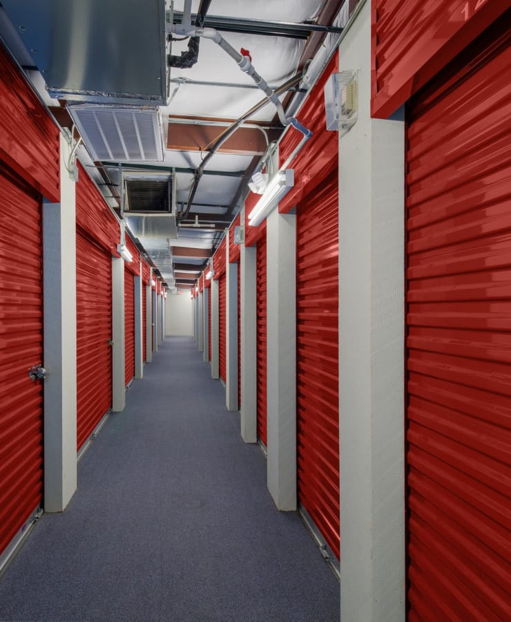 Climate-controlled storage units at StorQuest Economy Self Storage in Houston, Texas