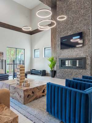 Contemporary clubhouse at Henley at The Rim in San Antonio, Texas