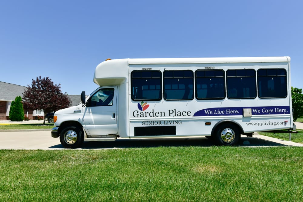 A comfortable and safe transport van at Garden Place Waterloo in Waterloo, Illinois. 