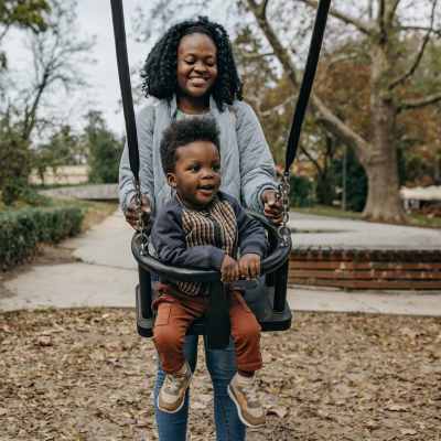 Mother and son near Lemon Bay Apartments in Englewood, Florida