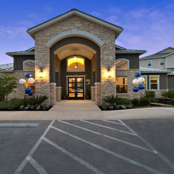 Entrance to the community at Canyon House in New Braunfels, Texas