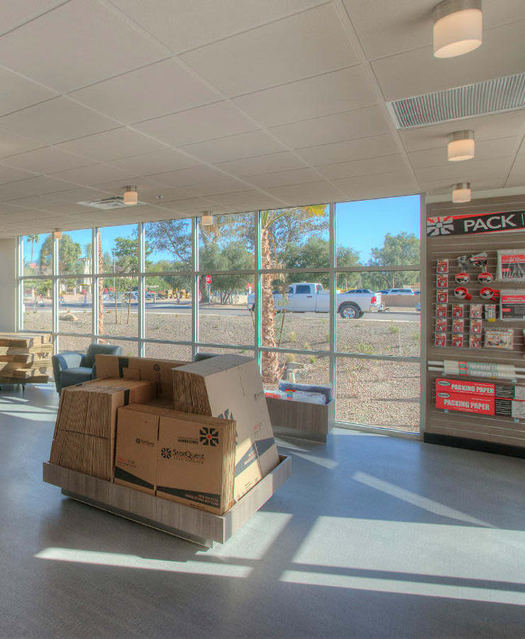 Packing supplies available at StorQuest Self Storage in Surprise, Arizona
