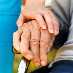 Resident being assisted at Grace Manor Assisted Living in Nashville, Tennessee