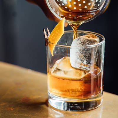 Pouring a drink at Marquam Heights in Portland, Oregon