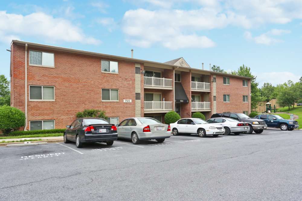 Street parking view at Chesapeake Landing Apartments in Landover Hills, Maryland