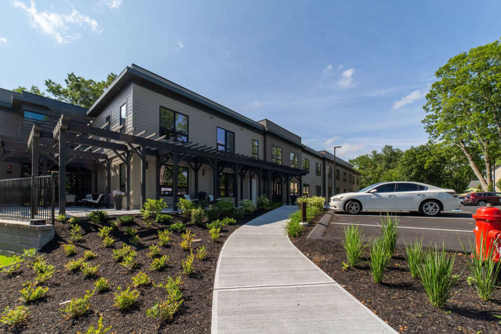Exterior view of an apartments at Tavernier Place in Acton,Massachusetts