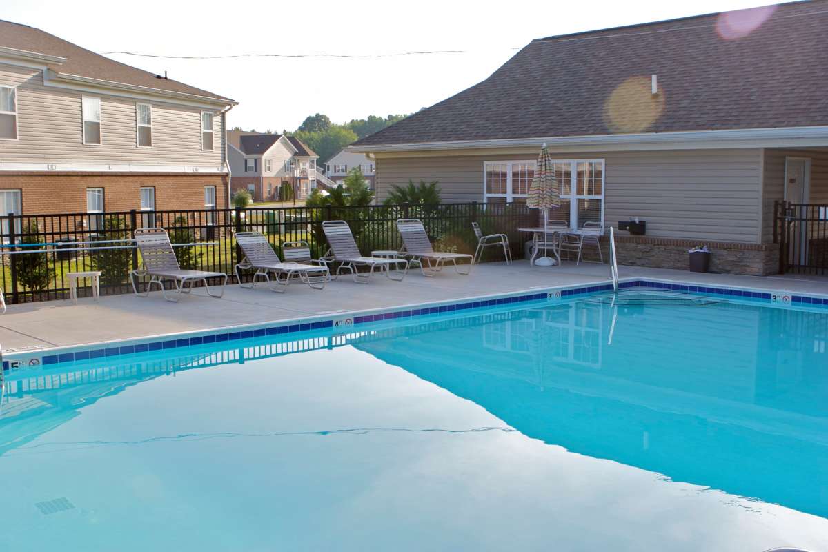 Community pool at Falcon Crest Apartments in Louisville, Kentucky