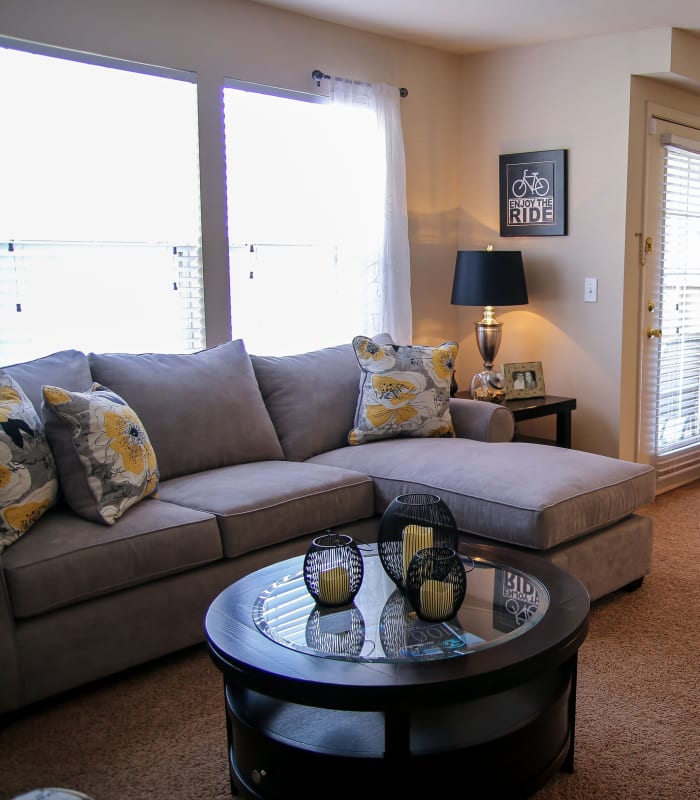 Spacious living room at Winchester Apartments in Amarillo, Texas