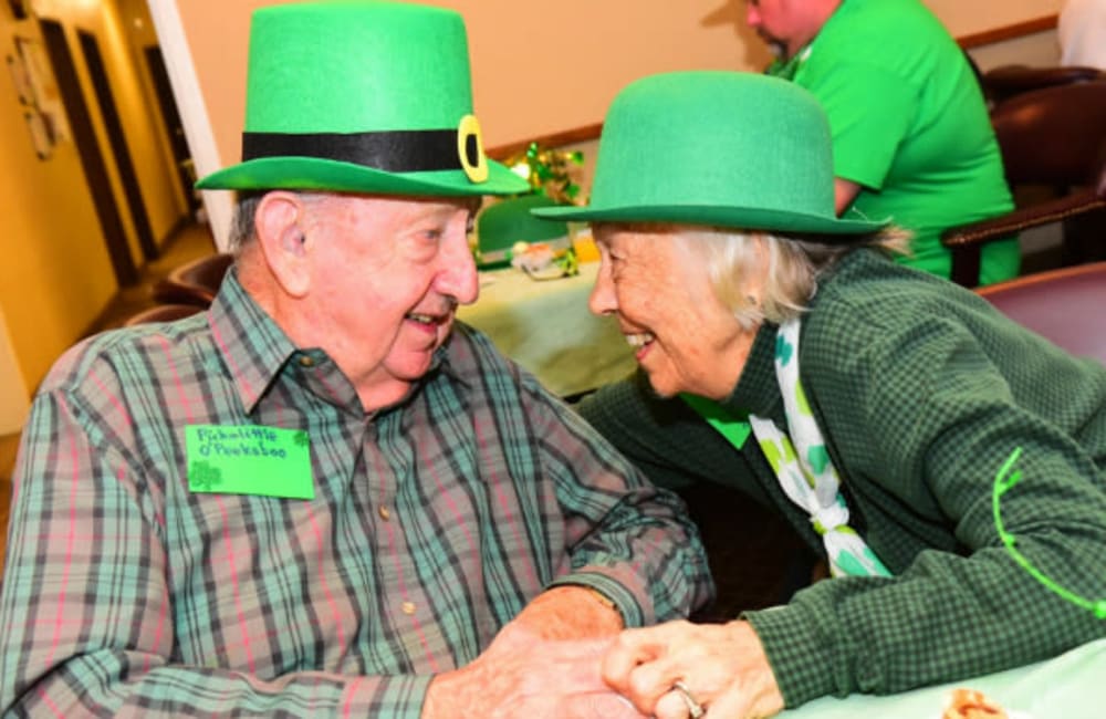 Residents enjoying an event at River Commons Senior Living in Redding, California