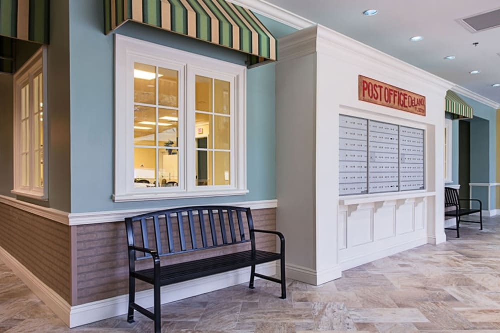 Bench area at Grand Villa of DeLand in DeLand, Florida