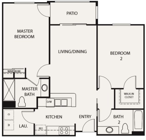 Independent Living Two Bedroom I at Tuscany at McCormick Ranch in Scottsdale, Arizona