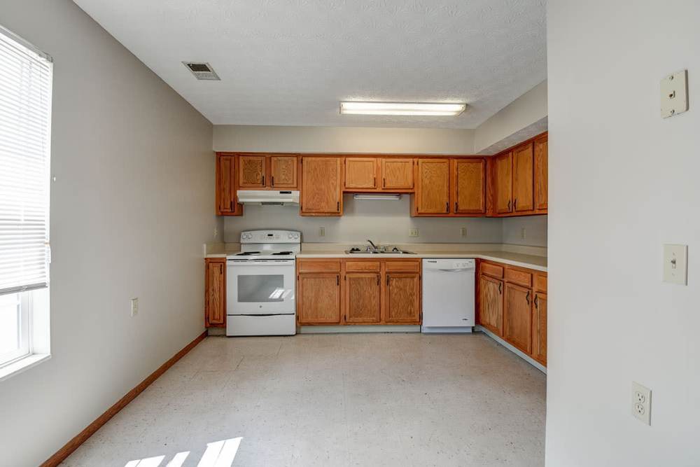 Kitchen in the townhome at Edwards Crossing II in Beaver, West Virginia