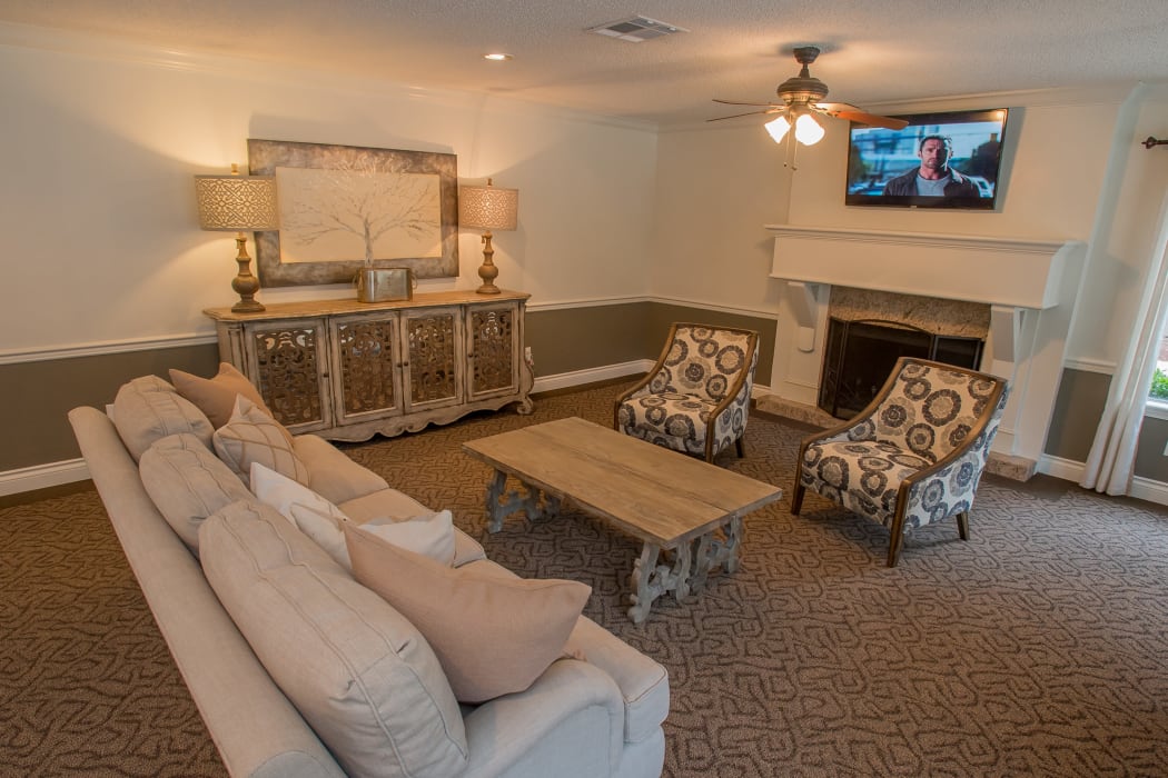 Inside the clubhouse at Cimarron Pointe Apartments in Oklahoma City, OK