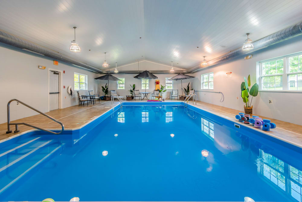 Indoor swimming pool at Schuyler Commons in Utica, New York.