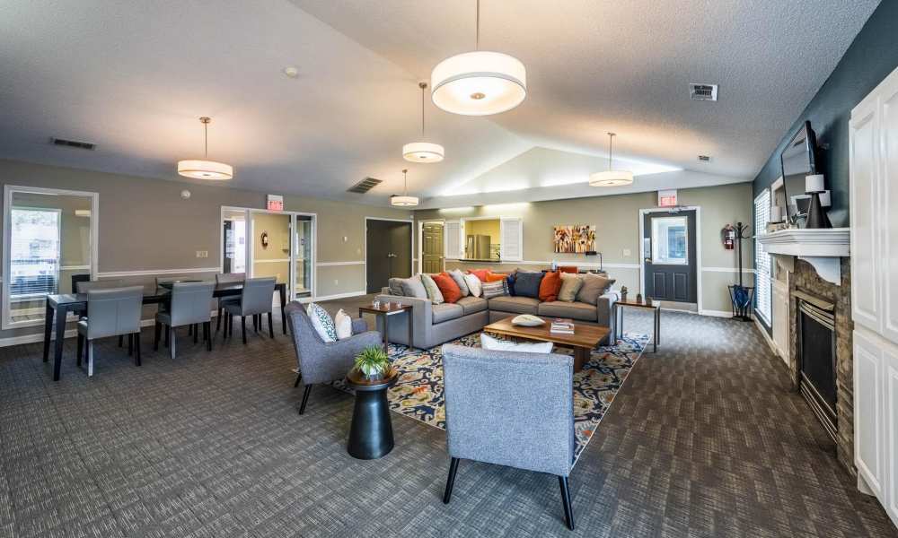 Spacious clubhouse at MeadowView Townhomes in Goshen, Ohio