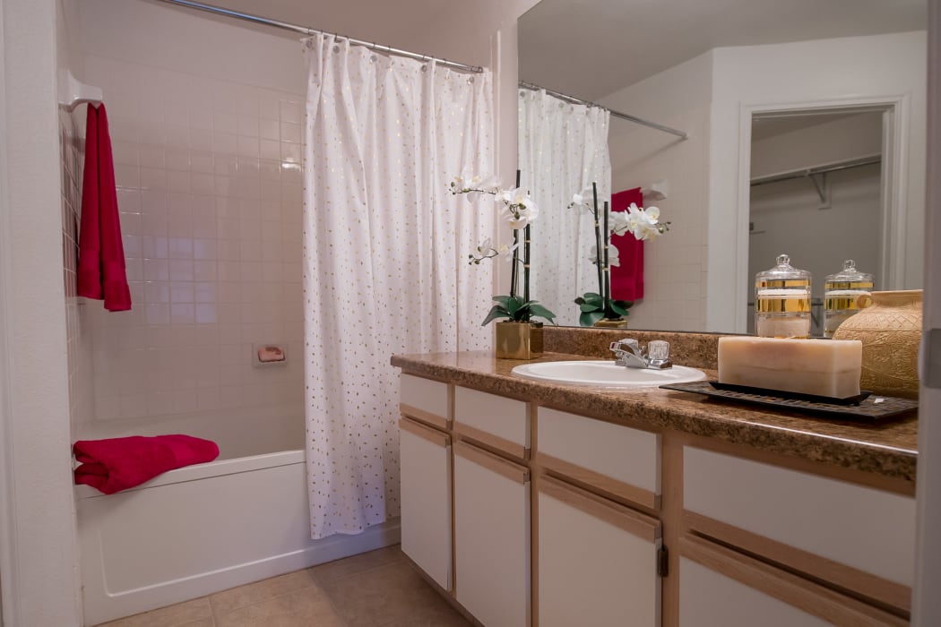 Beautiful bathroom at Arbors of Pleasant Valley in Little Rock, Arkansas