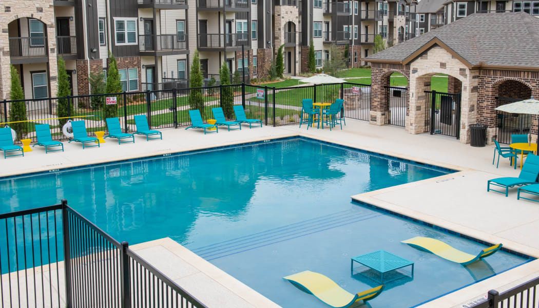 The pool at 97@ North Oak in Kansas City, Missouri