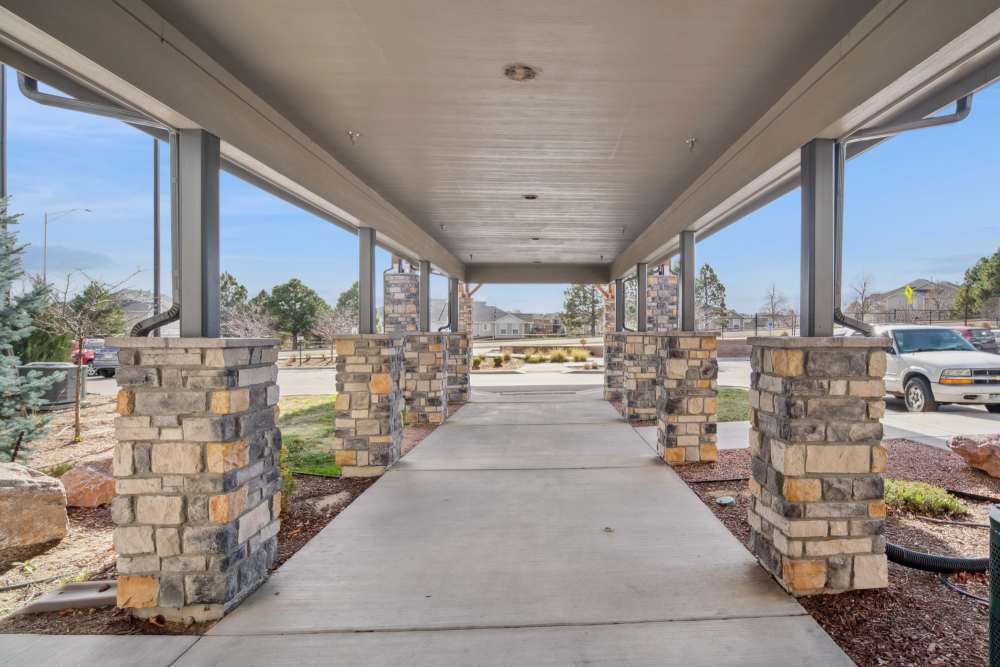 Walkway at Villas At Mesa Ridge in Fountain,Colorado