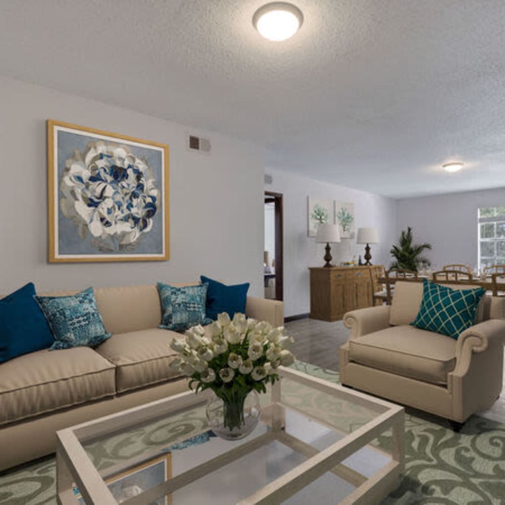 Living room at The Overlook at Pensacola Bay in Pensacola, Florida