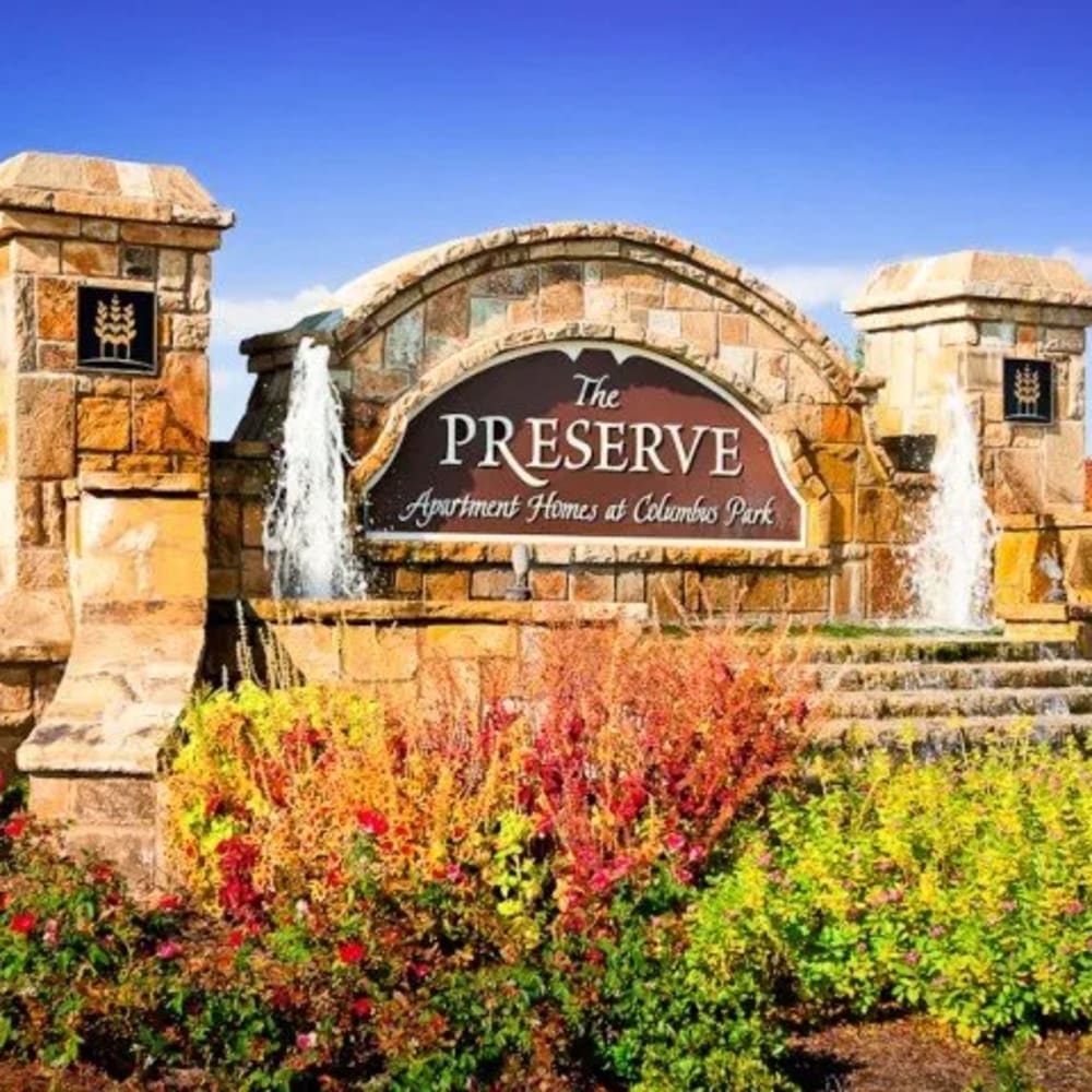 Property sign board at Preserve At Columbus Park in Columbus, Georgia