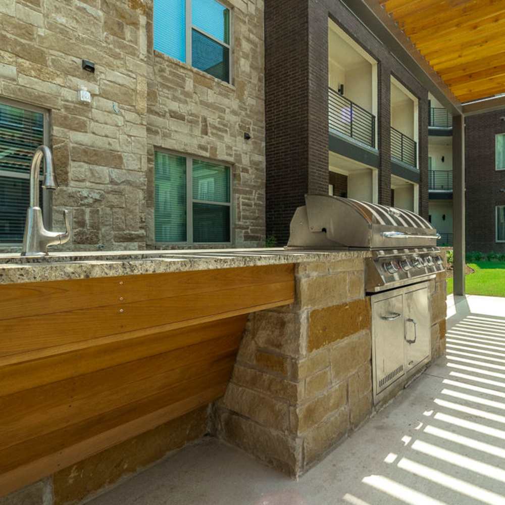Barbeque area at Millennium Place in Corinth, Texas