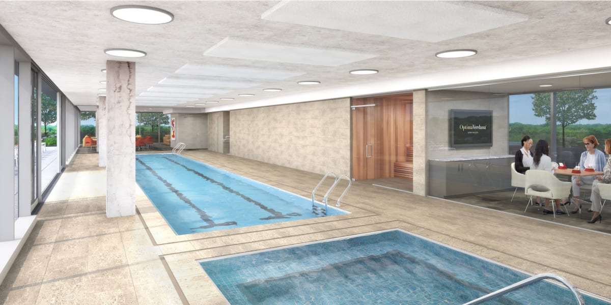 Pool at Optima Verdana® in Wilmette, Illinois