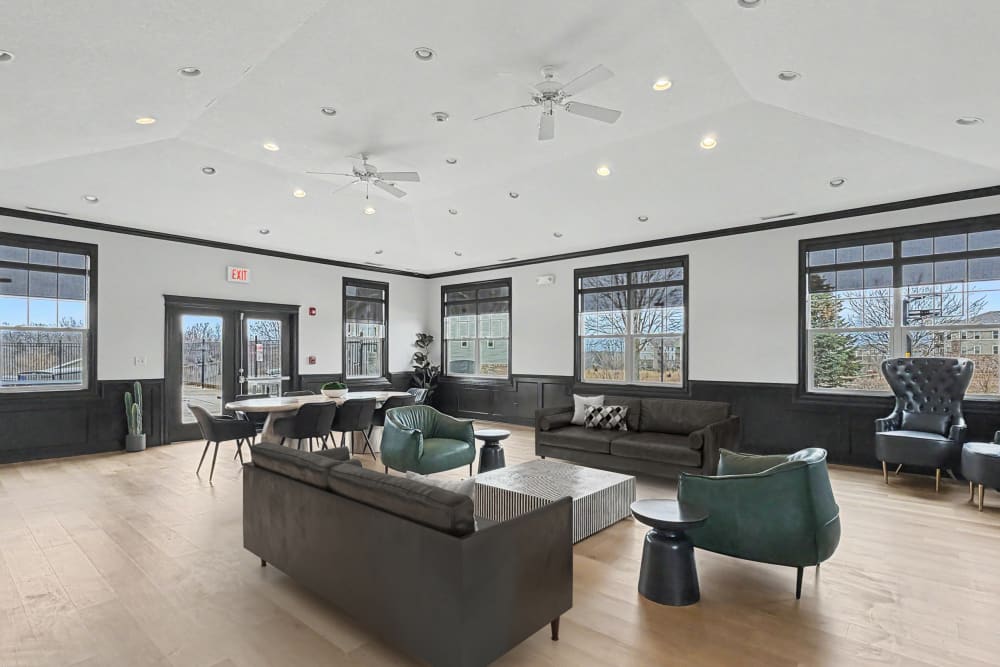 Clubhouse interior at Pointe 28 in Ankeny, Iowa