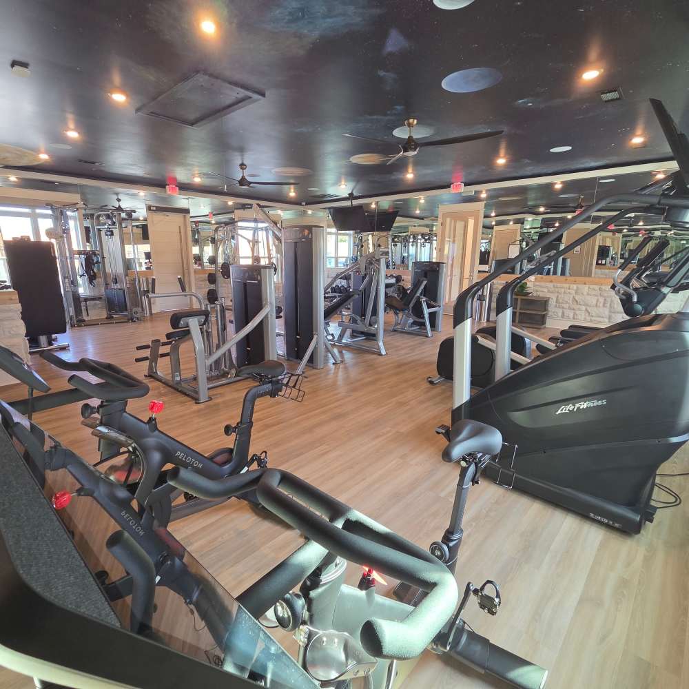 Fitness center at Solstice Apartments in Madison, Alabama 