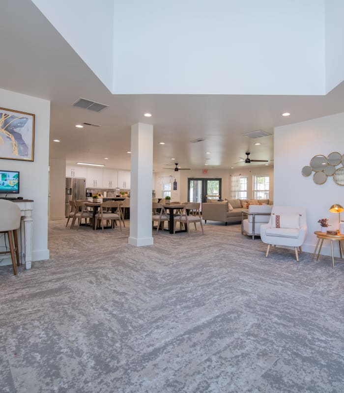 Clubhouse lobby of Huntington Park Apartments in Wichita, Kansas