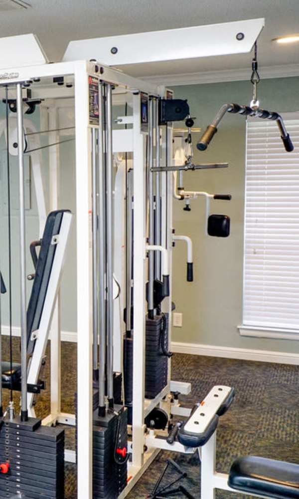 Fitness center at The Abbey at Medical Center in San Antonio, Texas
