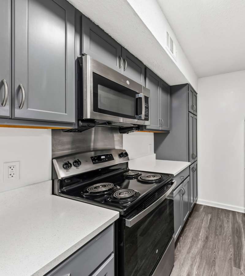 Spacious kitchen with stainless-steel appliances at Shannon Park in Goose Creek, South Carolina