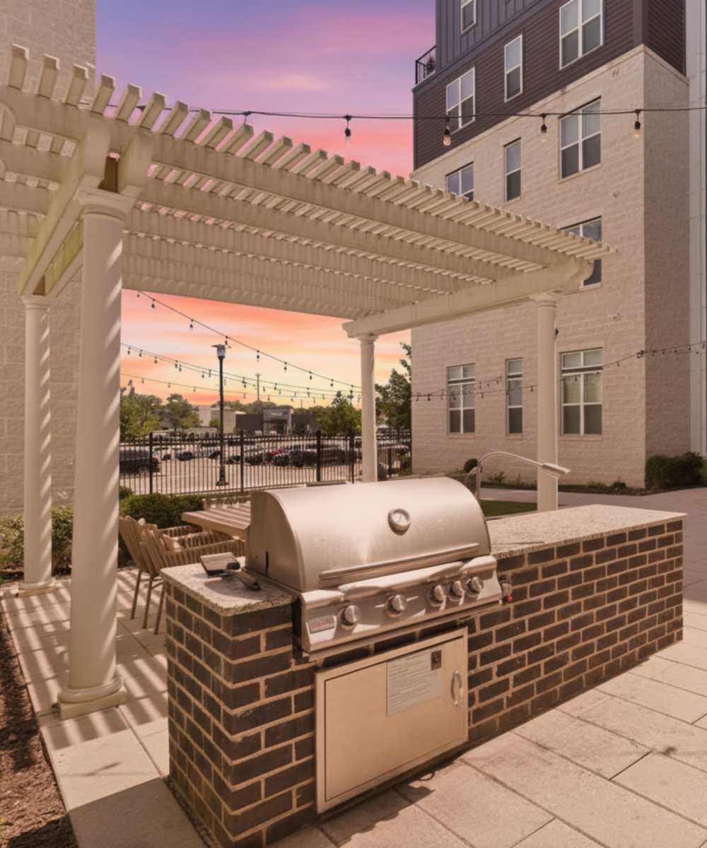 Grilling station at The Rise at Regency in Henrico, Virginia