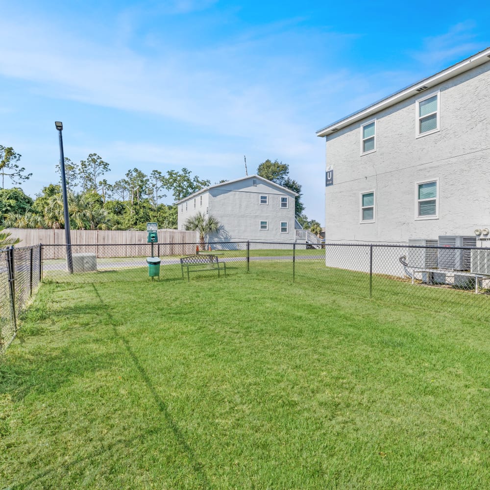 Outdoor fenced area at Bayside Villas in Panama City, Florida