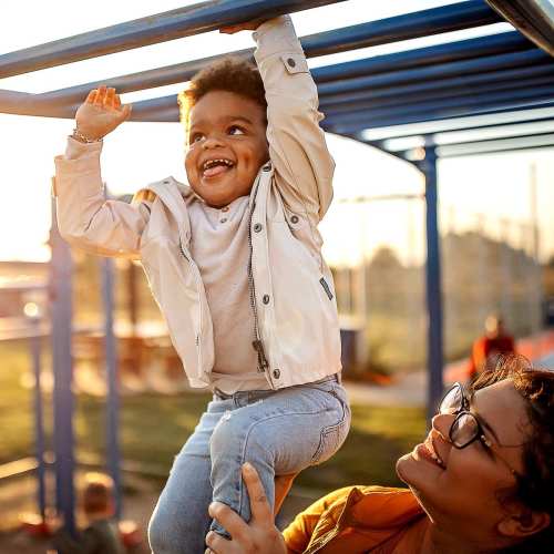 Kid playing near Walnut Springs in Seguin, Texas