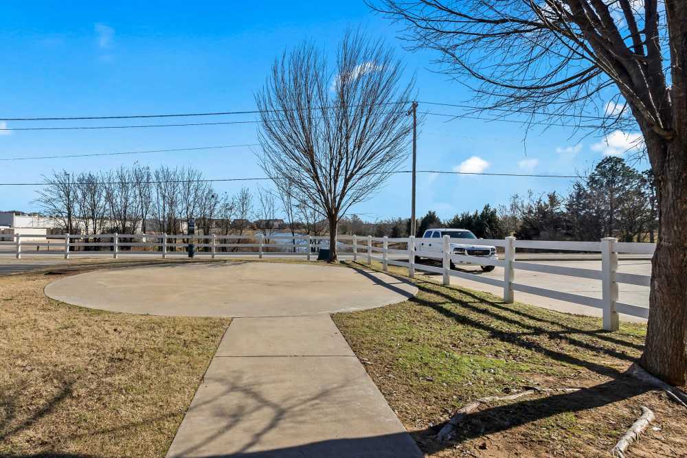 Road with trees at Wickham Gardens in Sapulpa, Oklahoma