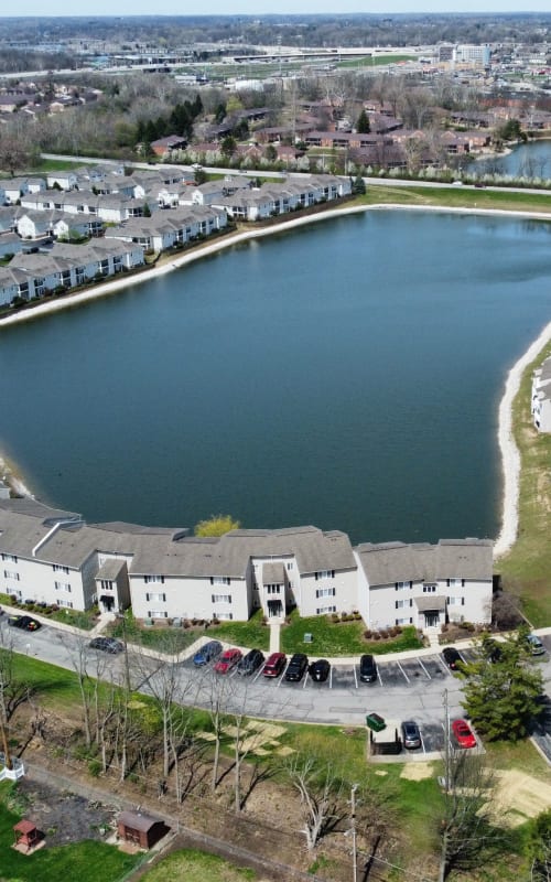 Aerial view of Eagle Lake Landing in Indianapolis, Indiana