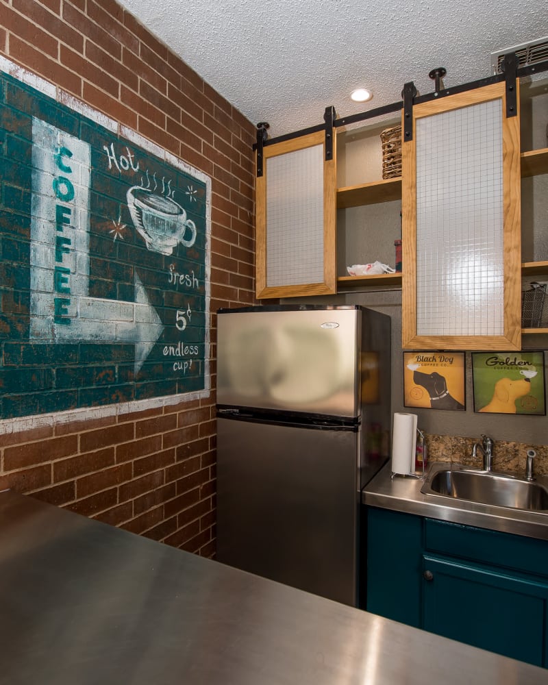 Kitchen with stainless-steel appliances at Hunter's Ridge in Oklahoma City, Oklahoma