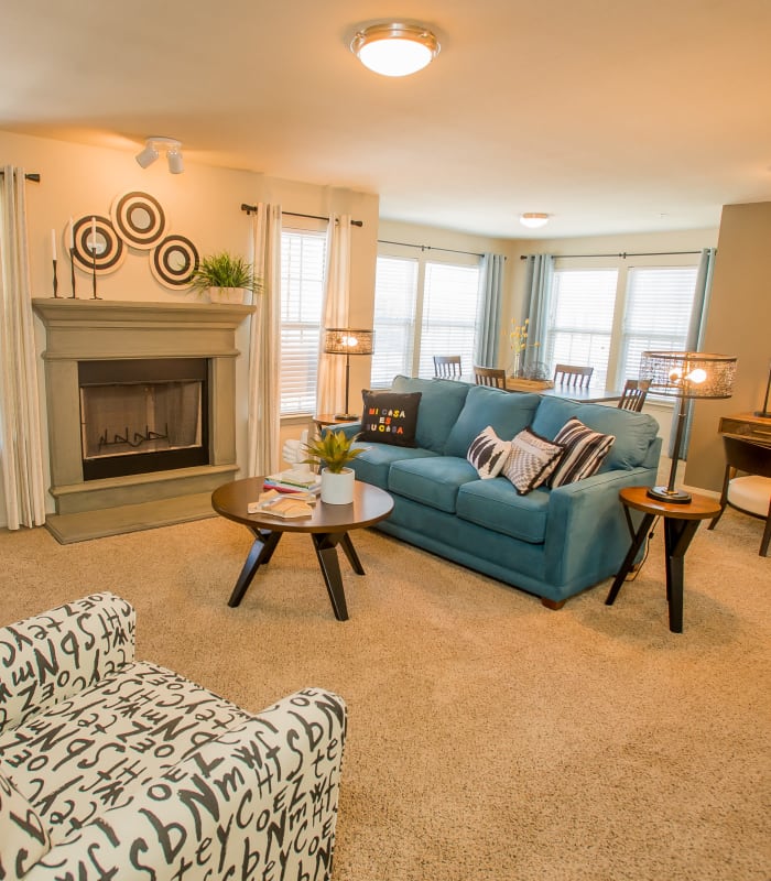 Living room of Tuscany Ranch in Waco, Texas