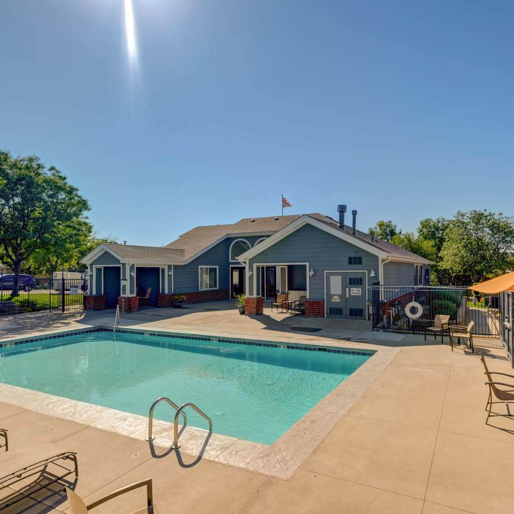 Pool under the sun at North Creek in Thornton, Colorado