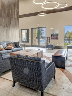 Contemporary clubhouse at Henley at The Rim in San Antonio, Texas