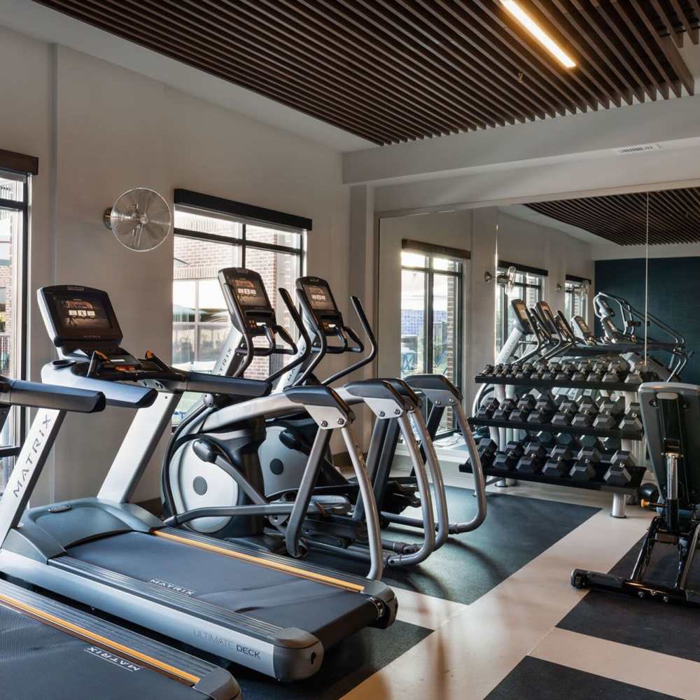 Fitness center at Siena Suwanee Town Center in Suwanee, Georgia