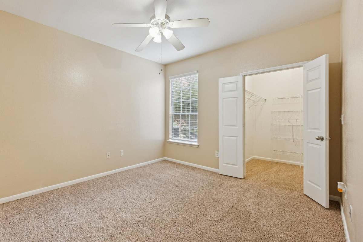 Walk-in closets at Brazoswood Apartments in Clute, Texas