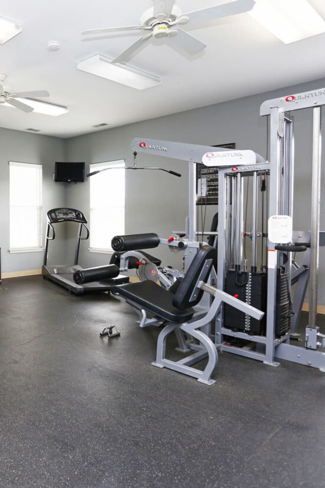 Resident fitness center at Watersedge in Champaign, Illinois